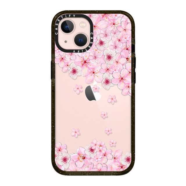 Monika Strigel x CASETiFY iPhone 13 ケース ブラック インパクトケース SAKURA CHERRY SATURDAY