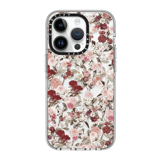 Monika Strigel x CASETiFY iPhone 14 Pro ケース クリア クリア ケース MagSafe対応 VINTAGE FLOWER MONDAY