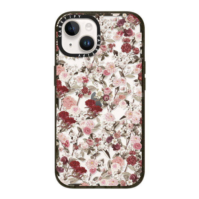 Monika Strigel x CASETiFY iPhone 14 ケース ブラック インパクトケース VINTAGE FLOWER MONDAY