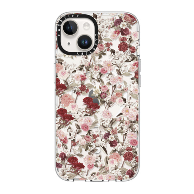 Monika Strigel x CASETiFY iPhone 14 ケース クリア クリア ケース MagSafe対応 VINTAGE FLOWER MONDAY