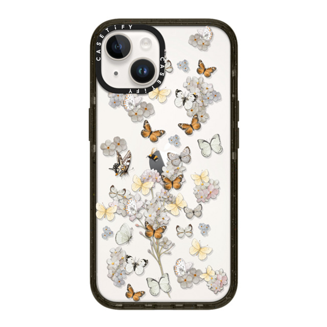 Monika Strigel x CASETiFY iPhone 14 ケース ブラック インパクトケース BUTTERFLY SUNDAY