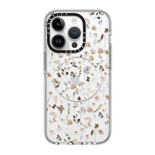 Monika Strigel x CASETiFY iPhone 14 Pro ケース クリア クリア ケース MagSafe対応 WILDFLOWER FRIDAY