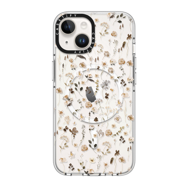 Monika Strigel x CASETiFY iPhone 14 ケース クリア クリア ケース MagSafe対応 WILDFLOWER FRIDAY