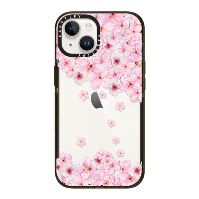 Monika Strigel x CASETiFY iPhone 14 ケース ブラック インパクトケース SAKURA CHERRY SATURDAY