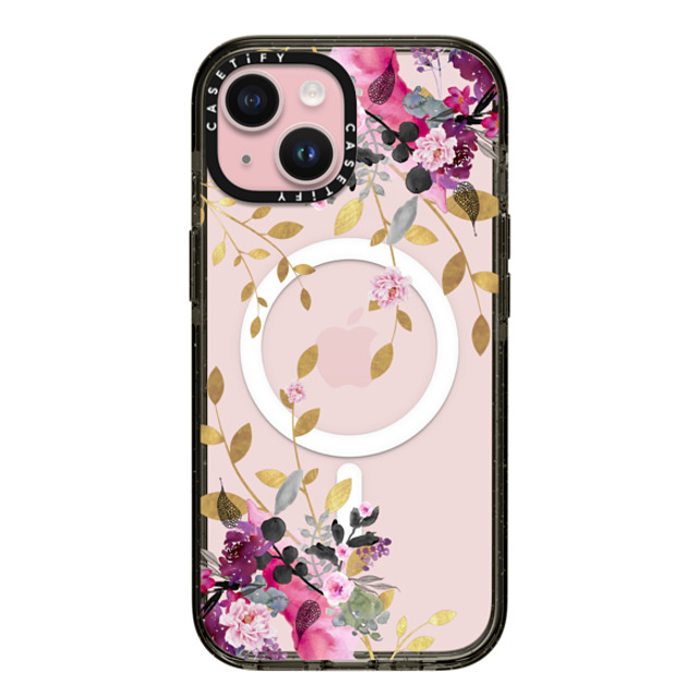 Monika Strigel x CASETiFY iPhone 15 ケース Floral ブラック インパクトケース MagSafe対応 FLOWER & GOLD Father's Day Monika Strigel x CASETiFY iPhone 15 ケース Floral ブラック インパクトケース MagSafe対応 FLOWER & GOLD Father's Day