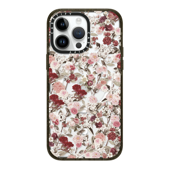 Monika Strigel x CASETiFY iPhone 14 Pro Max ケース ブラック インパクトケース MagSafe対応 VINTAGE FLOWER MONDAY