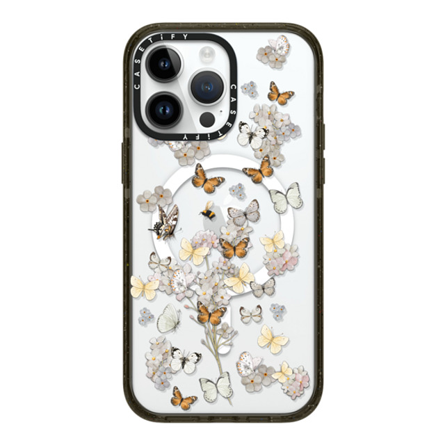 Monika Strigel x CASETiFY iPhone 14 Pro Max ケース ブラック インパクトケース MagSafe対応 BUTTERFLY SUNDAY