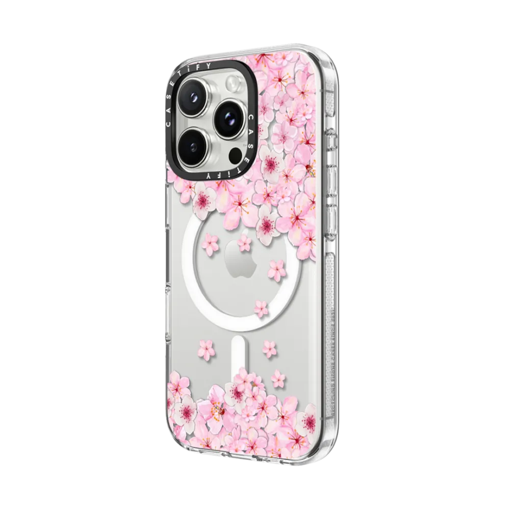 Clear iPhone 16 Pro Max Case MagSafe Compatible - SAKURA CHERRY SATURDAY