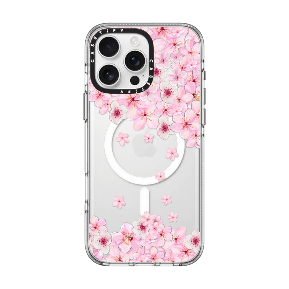 Clear iPhone 16 Pro Max Case MagSafe Compatible - SAKURA CHERRY SATURDAY