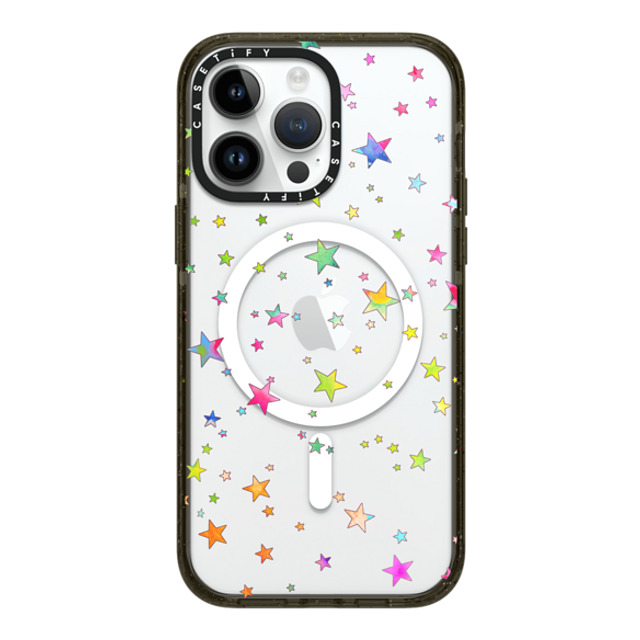 Monika Strigel x CASETiFY iPhone 14 Pro Max ケース ブラック インパクトケース MagSafe対応 LUCKY STARS