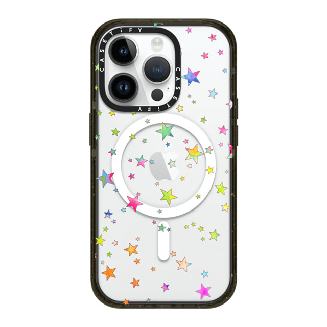 Monika Strigel x CASETiFY iPhone 14 Pro ケース ブラック インパクトケース MagSafe対応 LUCKY STARS