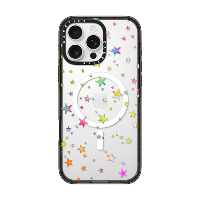 Monika Strigel x CASETiFY iPhone 16 Pro Max ケース ブラック インパクトケース MagSafe対応 LUCKY STARS