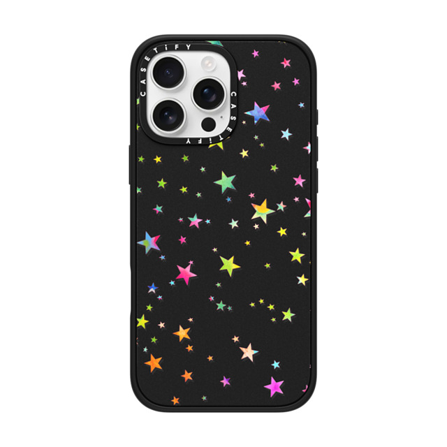 Monika Strigel x CASETiFY iPhone 16 Pro Max ケース マットブラック インパクトケース MagSafe対応 LUCKY STARS