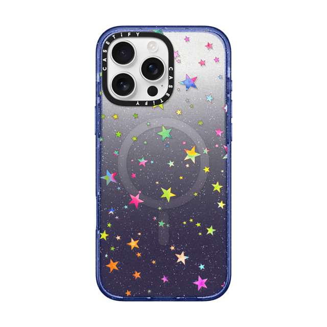 Monika Strigel x CASETiFY iPhone 16 Pro Max ケース Glitter Indigo インパクトケース MagSafe対応 LUCKY STARS