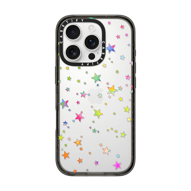 Monika Strigel x CASETiFY iPhone 16 Pro ケース ブラック インパクトケース LUCKY STARS