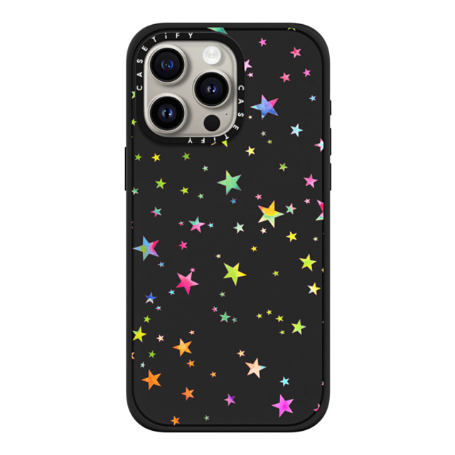 Monika Strigel x CASETiFY iPhone 15 Pro Max ケース マットブラック インパクトケース MagSafe対応 LUCKY STARS