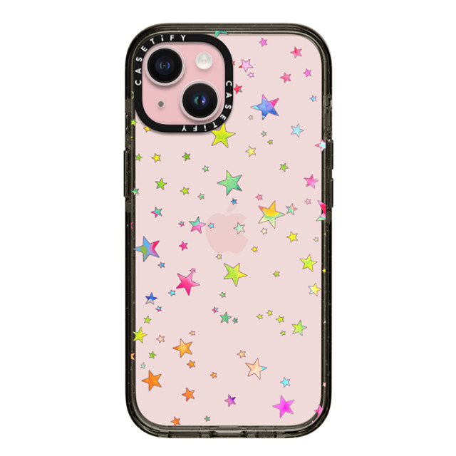 Monika Strigel x CASETiFY iPhone 15 ケース ブラック インパクトケース LUCKY STARS