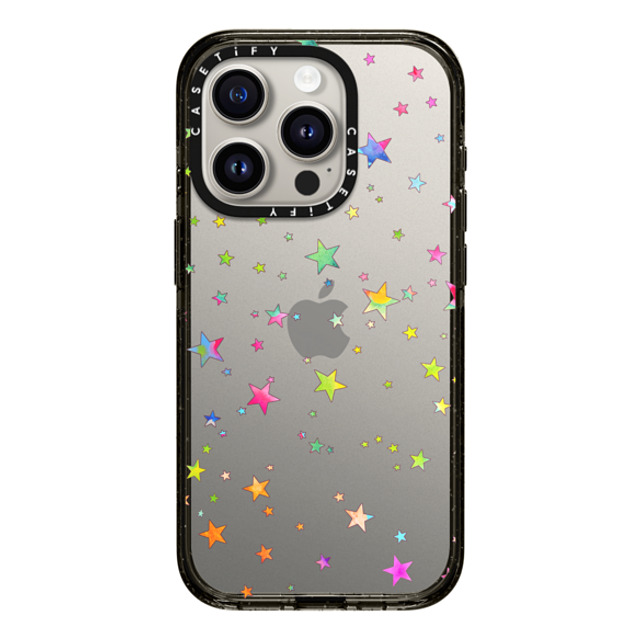 Monika Strigel x CASETiFY iPhone 15 Pro ケース ブラック インパクトケース LUCKY STARS