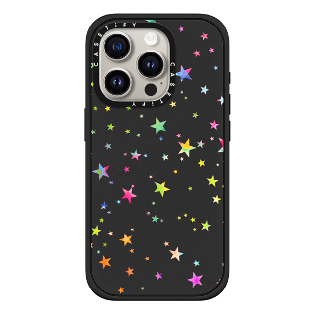 Monika Strigel x CASETiFY iPhone 15 Pro ケース マットブラック インパクトケース MagSafe対応 LUCKY STARS