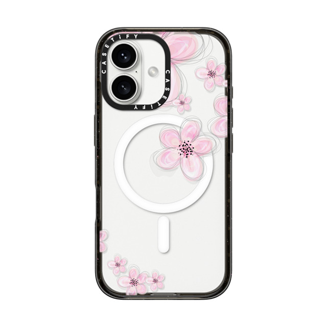 Monika Strigel x CASETiFY iPhone 16 ケース Floral ブラック インパクトケース MagSafe対応 CHERRY CRYSTAL CLEAR Father's Day Monika Strigel x CASETiFY iPhone 16 ケース Floral ブラック インパクトケース MagSafe対応 CHERRY CRYSTAL CLEAR Father's Day