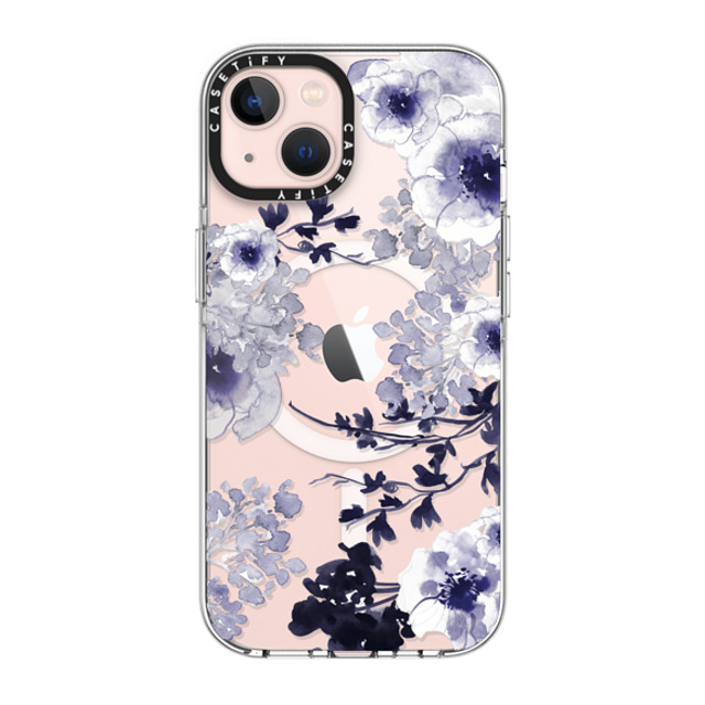 Monika Strigel x CASETiFY iPhone 13 ケース クリア クリア ケース MagSafe対応 BLUE SPRING