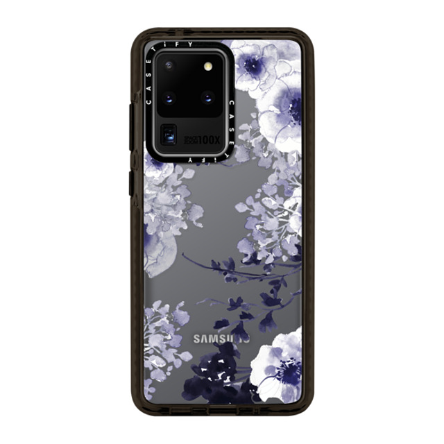 Monika Strigel x CASETiFY Galaxy S20 Ultra Case Floral,Fine Art Black インパクトケース BLUE SPRING