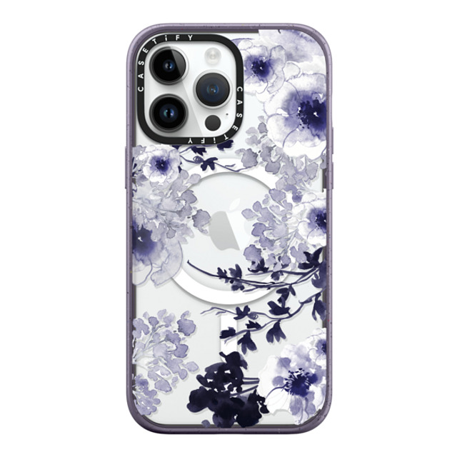 Monika Strigel x CASETiFY iPhone 14 Pro Max Case Matte Deep Purple Impact Case MagSafe Compatible BLUE SPRING Monika Strigel x CASETiFY iPhone 14 Pro Max Case Matte Deep Purple Impact Case MagSafe Compatible BLUE SPRING