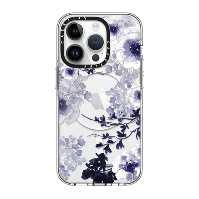 Monika Strigel x CASETiFY iPhone 14 Pro ケース クリア クリア ケース MagSafe対応 BLUE SPRING