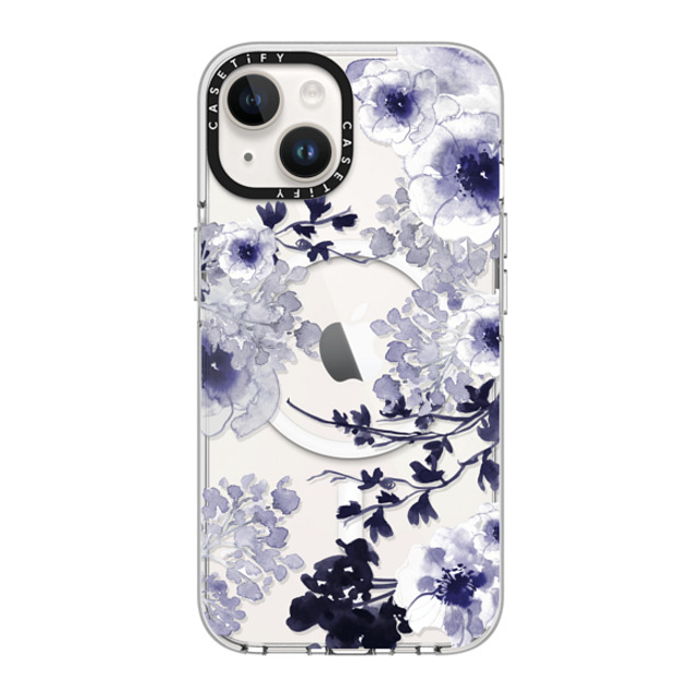 Monika Strigel x CASETiFY iPhone 14 ケース クリア クリア ケース MagSafe対応 BLUE SPRING