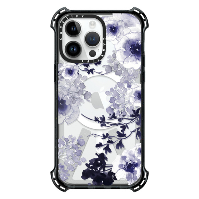 Monika Strigel x CASETiFY iPhone 14 Pro Max ケース ブラック バウンスケース BLUE SPRING