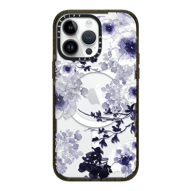 Monika Strigel x CASETiFY iPhone 14 Pro Max ケース ブラック インパクトケース MagSafe対応 BLUE SPRING