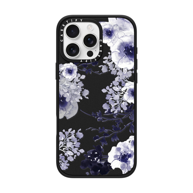 Monika Strigel x CASETiFY iPhone 16 Pro Max ケース マットブラック インパクトケース MagSafe対応 BLUE SPRING