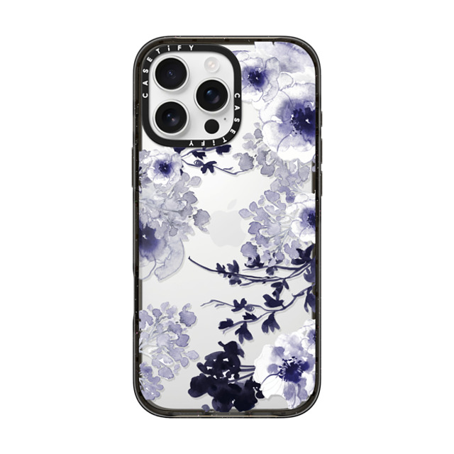 Monika Strigel x CASETiFY iPhone 16 Pro Max ケース ブラック インパクトケース BLUE SPRING