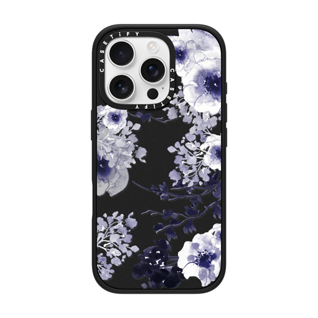 Monika Strigel x CASETiFY iPhone 16 Pro ケース マットブラック インパクトケース MagSafe対応 BLUE SPRING