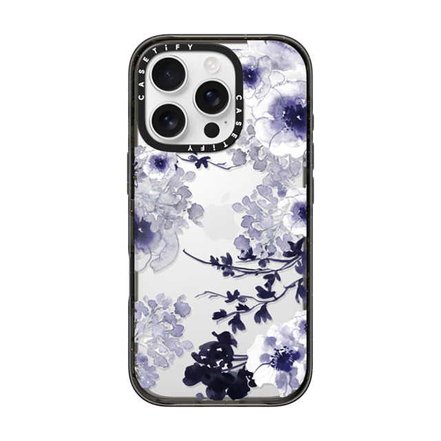 Monika Strigel x CASETiFY iPhone 16 Pro ケース ブラック インパクトケース BLUE SPRING