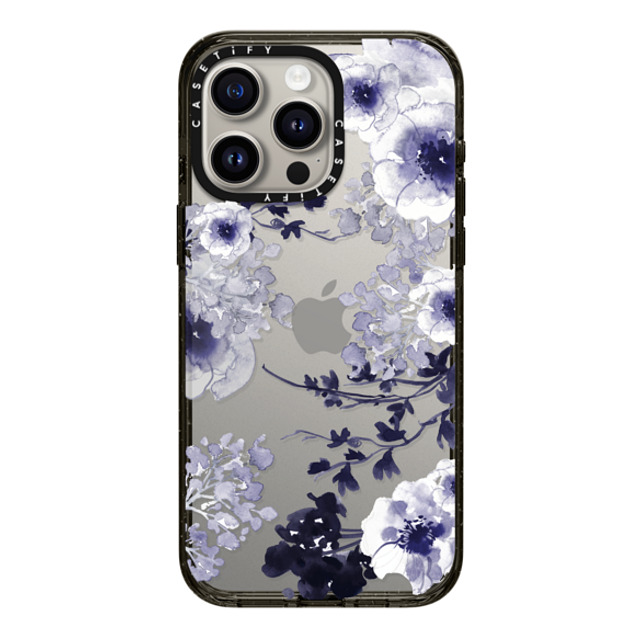 Monika Strigel x CASETiFY iPhone 15 Pro Max ケース ブラック インパクトケース BLUE SPRING