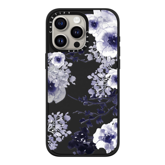 Monika Strigel x CASETiFY iPhone 15 Pro Max ケース マットブラック インパクトケース MagSafe対応 BLUE SPRING