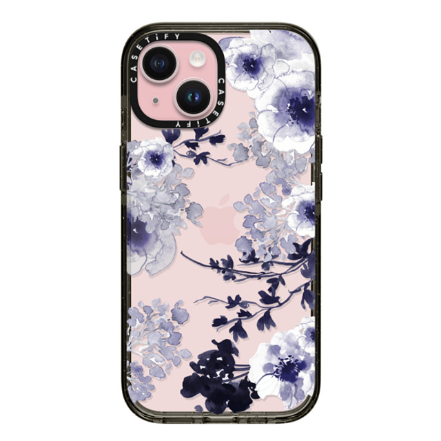 Monika Strigel x CASETiFY iPhone 15 ケース ブラック インパクトケース BLUE SPRING