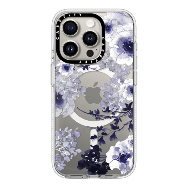 Monika Strigel x CASETiFY iPhone 15 Pro ケース クリア クリア ケース MagSafe対応 BLUE SPRING