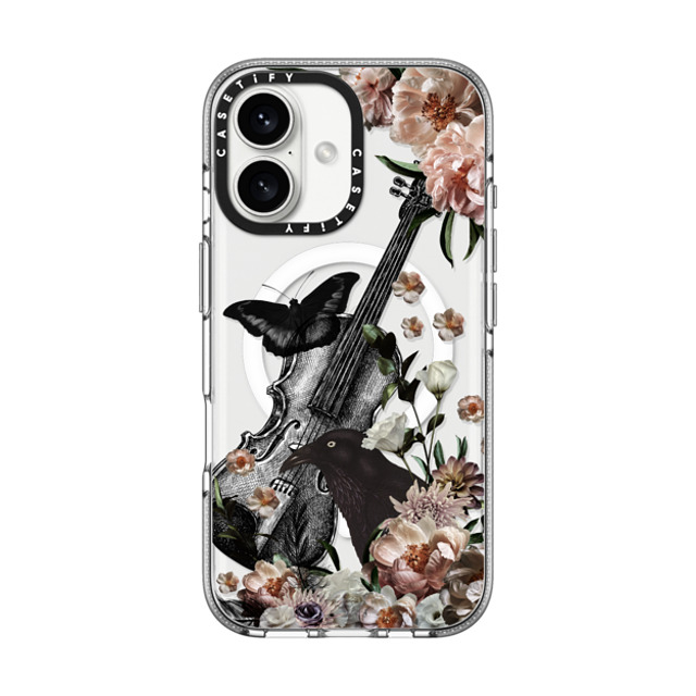 Monika Strigel x CASETiFY iPhone 16 ケース クリア クリア ケース MagSafe対応 BLACK WEDNESDAY