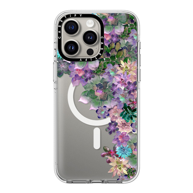 Monika Strigel x CASETiFY iPhone 15 Pro Max ケース クリア クリア ケース MagSafe対応 MY SUCCULENT GARDEN