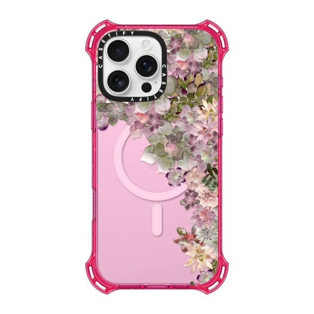 Monika Strigel x CASETiFY iPhone 16 Pro Max Case プリムローズ ピンク バウンスケース MY SUCCULENT GARDEN ROSE Monika Strigel x CASETiFY iPhone 16 Pro Max Case プリムローズ ピンク バウンスケース MY SUCCULENT GARDEN ROSE