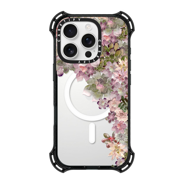 Monika Strigel x CASETiFY iPhone 16 Pro Case Black バウンスケース MY SUCCULENT GARDEN ROSE Monika Strigel x CASETiFY iPhone 16 Pro Case Black バウンスケース MY SUCCULENT GARDEN ROSE