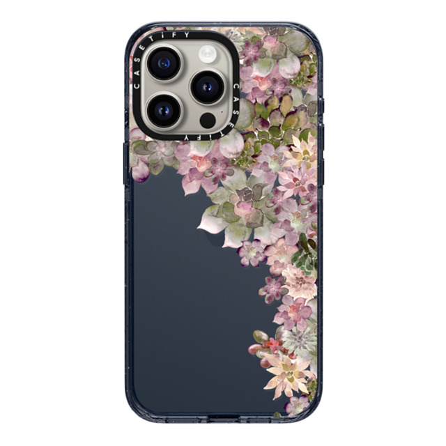 Monika Strigel x CASETiFY iPhone 15 Pro Max Case Classic Blue Impact Case MY SUCCULENT GARDEN ROSE Monika Strigel x CASETiFY iPhone 15 Pro Max Case Classic Blue Impact Case MY SUCCULENT GARDEN ROSE