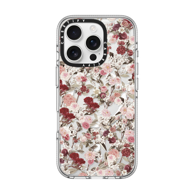 Monika Strigel x CASETiFY iPhone 16 Pro ケース クリア クリア ケース MagSafe対応 VINTAGE FLOWER MONDAY