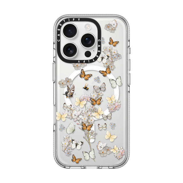 Monika Strigel x CASETiFY iPhone 16 Pro ケース クリア クリア ケース MagSafe対応 BUTTERFLY SUNDAY