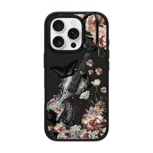 Monika Strigel x CASETiFY iPhone 16 Pro ケース マットブラック インパクトリングスタンドケース MagSafe対応 BLACK WEDNESDAY