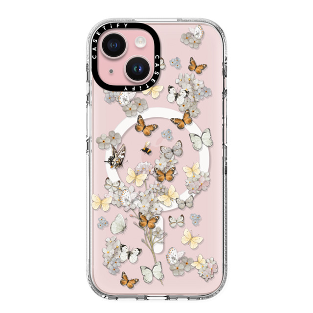 Monika Strigel x CASETiFY iPhone 15 ケース クリア クリア ケース MagSafe対応 BUTTERFLY SUNDAY