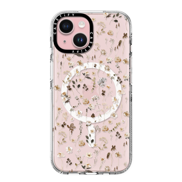 Monika Strigel x CASETiFY iPhone 15 ケース クリア クリア ケース MagSafe対応 WILDFLOWER FRIDAY