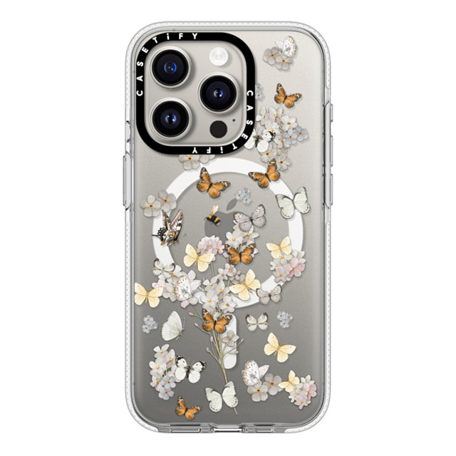 Monika Strigel x CASETiFY iPhone 15 Pro ケース クリア クリア ケース MagSafe対応 BUTTERFLY SUNDAY